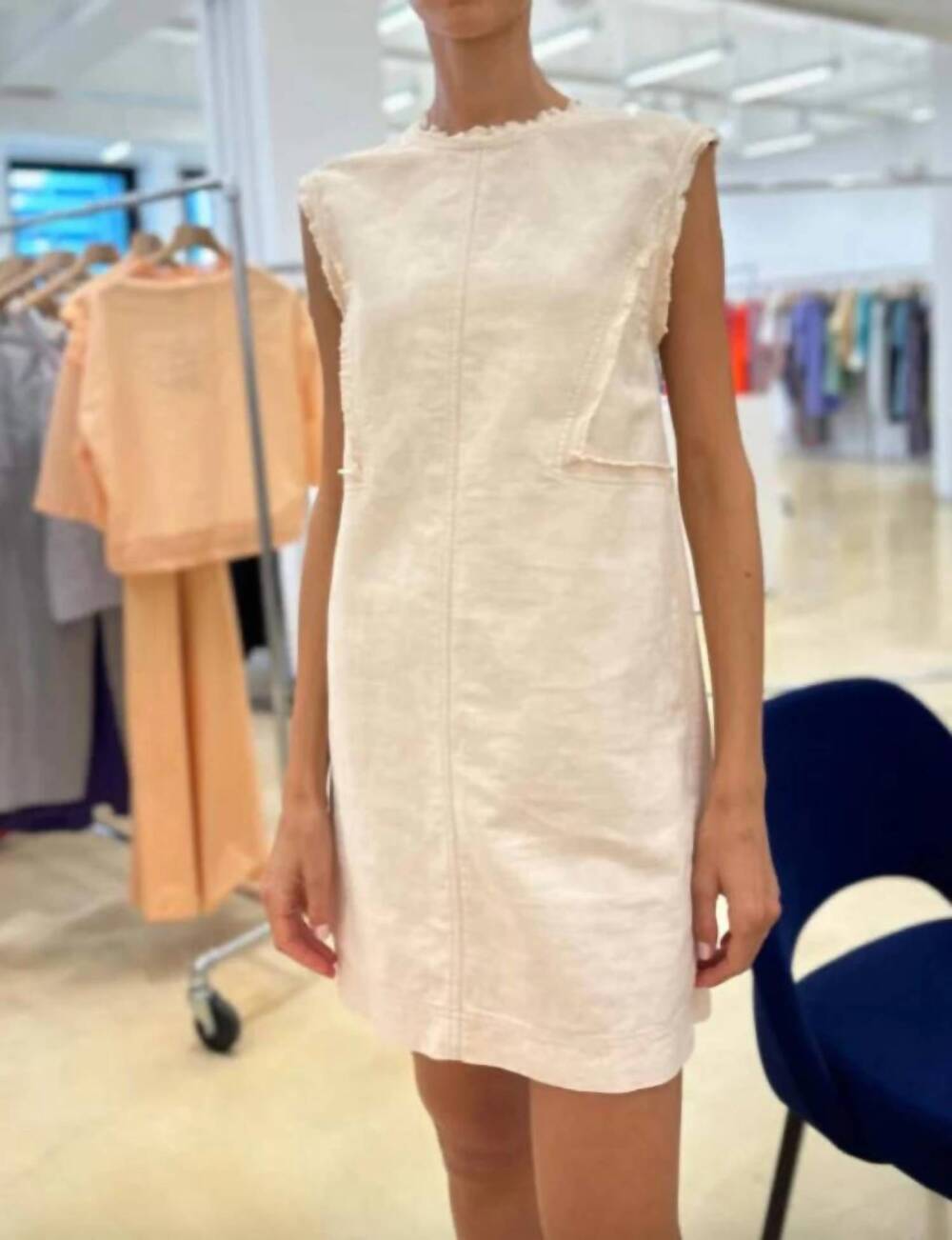 NEW TELA valentina denim dress in apricot